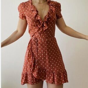 Realisation Par Valentina Wrap Silk Dress